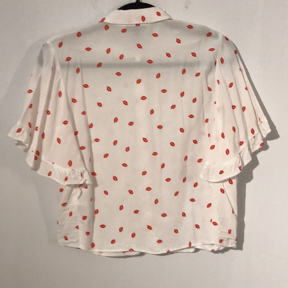Topshop lip print blouse - Picture 7 of 8